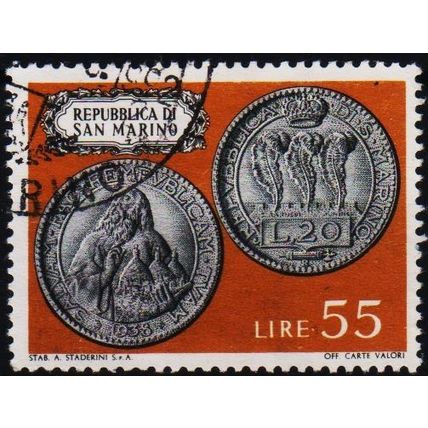 San Marino. 1972 55L S.G.958 Used