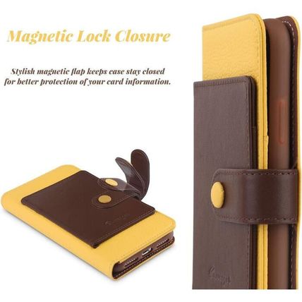 Cassenger Flip iPhone X Wallet Case-Italian Leather-YELLOW-NEW-FAST SHIPPING
