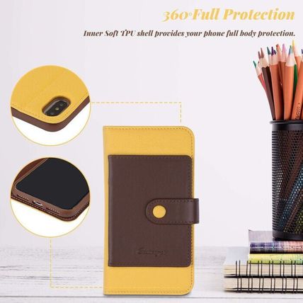Cassenger Flip iPhone X Wallet Case-Italian Leather-YELLOW-NEW-FAST SHIPPING
