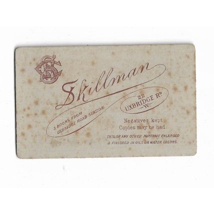 CDV, Young Boy, S Killman Studio, Uxbridge Road, London.