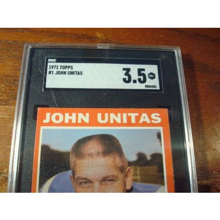 1971 Topps, Graded VG+ 3.5, JOHN UNITAS, HOF, QB Colts