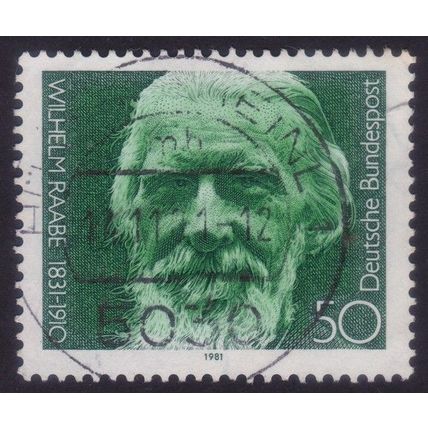 GERMANY 1981 Wilhelm Raabe 50pf Sc#1357 USED @M352