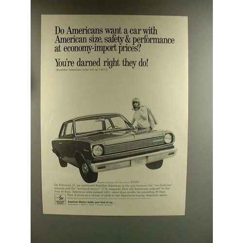 1967 AMC Rambler American 220 2-Door Sedan Car Ad!