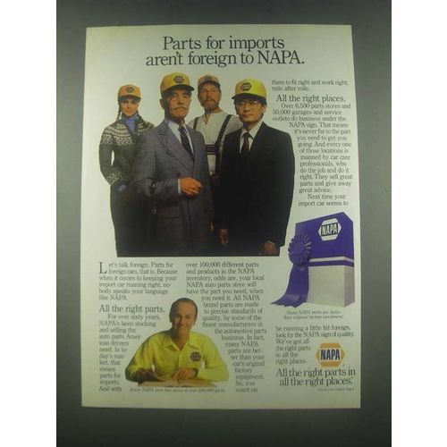 1985 NAPA Auto Parts Ad - Parts for Imports