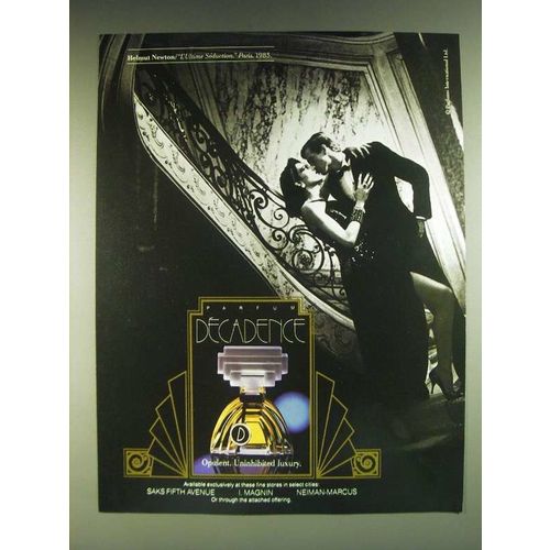 1985 Parfums International Decadence Perfume Ad - Helmut Newton L'Ultime