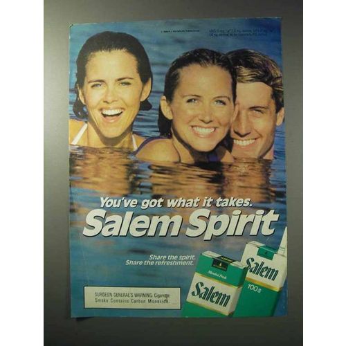1986 Salem Cigarettes AD - You've Got What It Takes - Swimming
