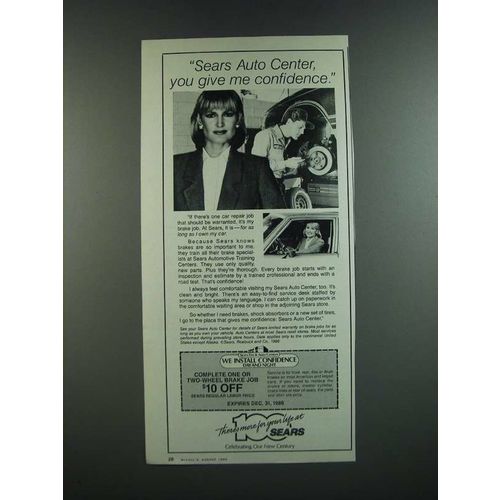 1986 Sears Auto Center Ad - You Give Me Confidence