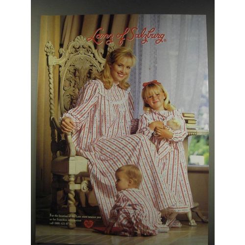 1991 Lanz Nightgowns Ad - Lanz of Salzburg