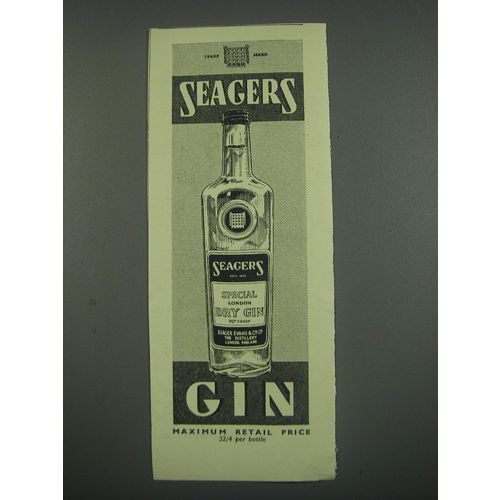 1949 Seagers Gin Ad