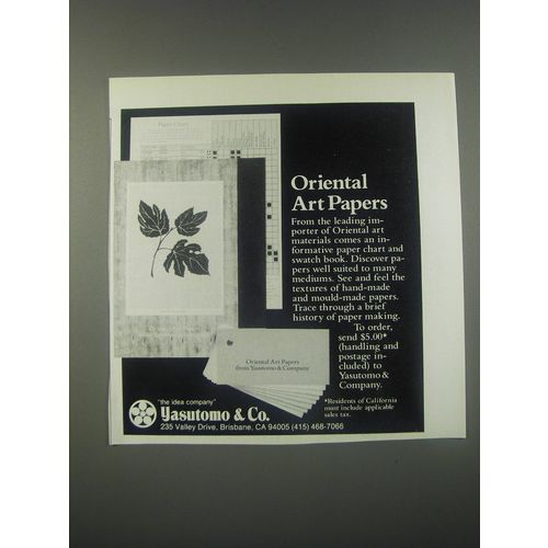 1991 Yasutomo & Co. Ad - Oriental Art Papers