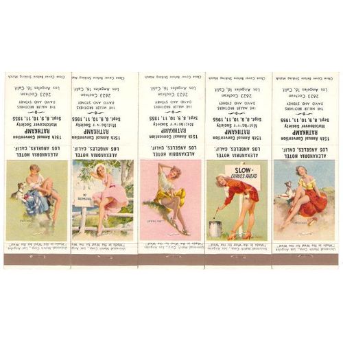 CA Los Angeles Matchcover Set Pin Up / Nudes / Girlie / Glamour Alexandria~149