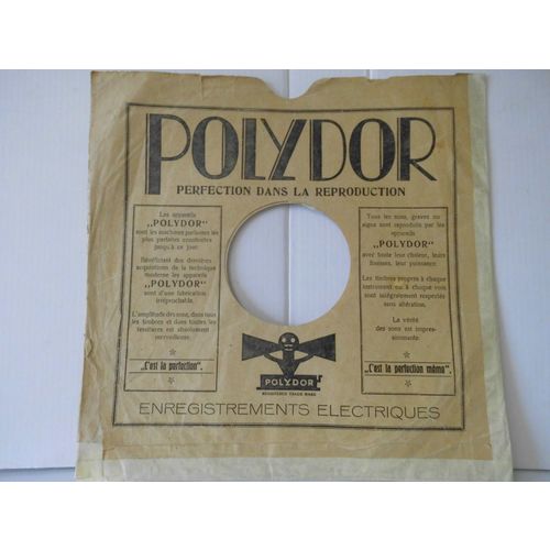 1930s VINTAGE 10" RECORD SLEEVE. POLYDOR RECORDS. FROM FRANCE.