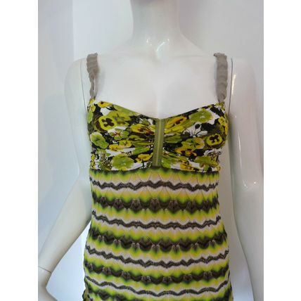 Marc Cain Multi Green Sexy Bodycon Dress £329 UK 8, 12, 14 & 16 BNWT