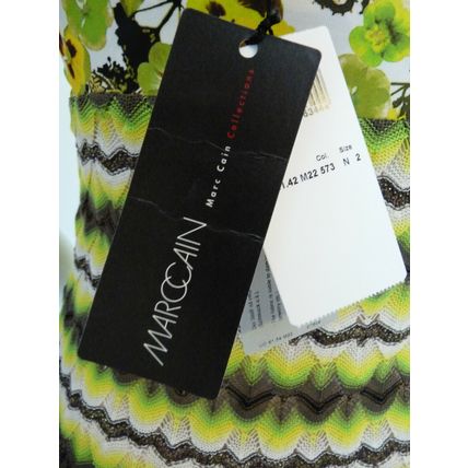 Marc Cain Multi Green Sexy Bodycon Dress £329 UK 8, 12, 14 & 16 BNWT