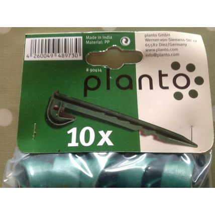 10 Packs Of 10 = 100 x PLANTO ROBUST PLASTIC GARDEN FIXING ANCHOR PEGS