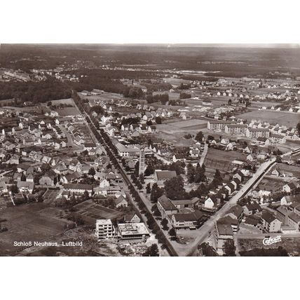 Schloss Neuhaus Germany Real Photograph Postcard posted 1969 VGC