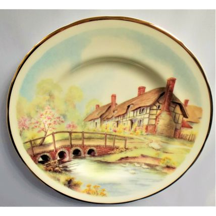 Fenton Langley on the Water By The Stream Cottages of Rural England Plate