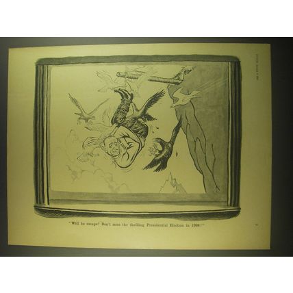 1967 Cartoon by Leslie Illingworth - Will he escape? Presidential Election