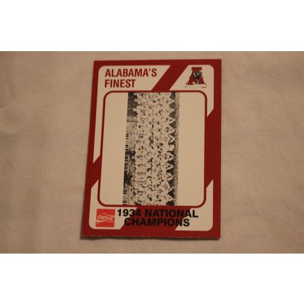 1934 National Champions 1989 Collegiate Collection Alabama's Finest NO. 333