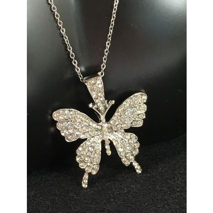 Necklace Big Rhinestone Butterfly Pendant #107 USA SellerItem