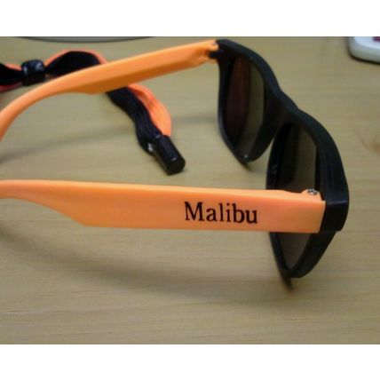 Malibu Orange Neon Colors Sunglasses with Matching Keeper