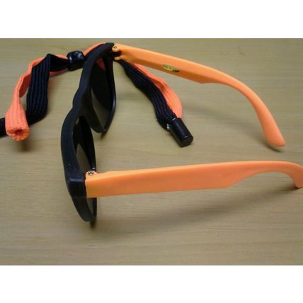 Malibu Orange Neon Colors Sunglasses with Matching Keeper