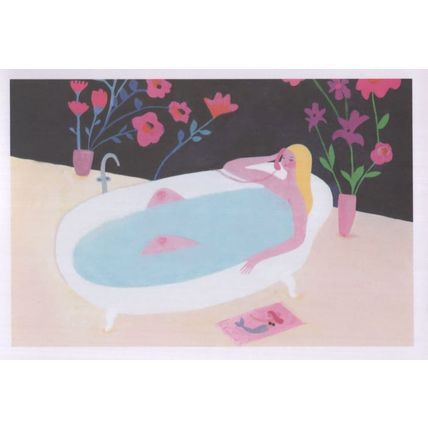 Helen Brown Author Book Sex & The Single Girl Painting Postcard