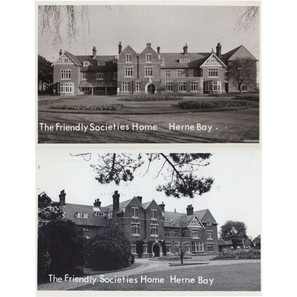 The Friendly Societies Home Herne Bay 2x Vintage Postcard s