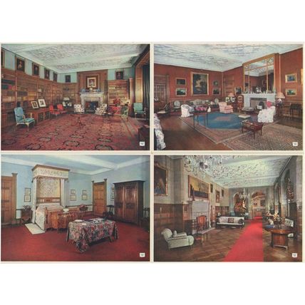 Holker Hall Lancashire 4x Interior Photo Vintage Postcard s