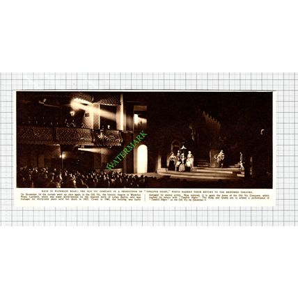 Old Vic Company Old Vic Theatre Waterloo Road Re-opens - 1950 Cutting