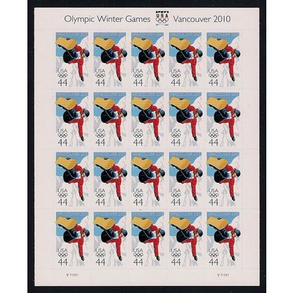 Vancouver 2010 Olympic Winter Games Sheet of Twenty 44 Cent Stamps Scott 4436