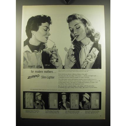 1957 Zippo Cigarette Lighters Ad - Newest gift for Modern mothers