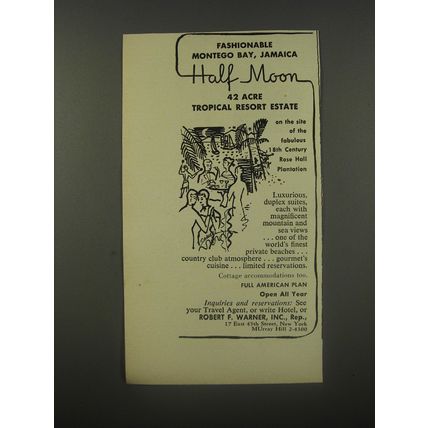 1956 Half Moon Resort Ad - Fashionable Montego Bay, Jamaica