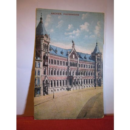 POSTGEBAUDE, AACHEN, GERMANY unused antique postcard #