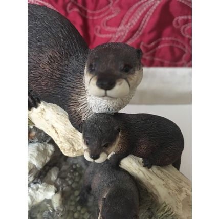 Border Fine Arts Limited Edition Late Thaw by Ayres MTR07 1994 1979/2000 Otters
