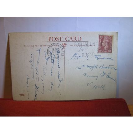 SAUCY SEASIDE POSTCARD used 1952 postmark no 7336 artist Bob Wilkin #