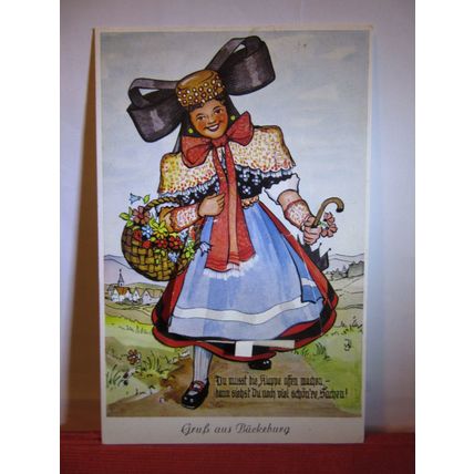 BUCKEBURG, GERMANY, LIFT THE FLAP NOVELTY unused postcard #