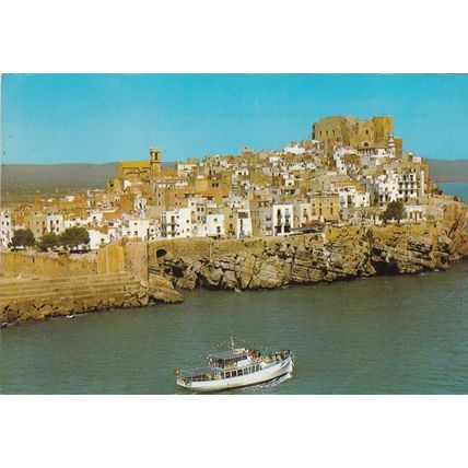 Peniscola Castillo Spain Postcard posted creased