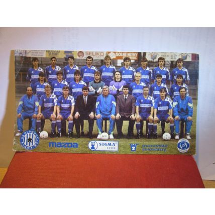 SK SIGMA OLOMOUC football team, 1992 Czech Republic large unused postcard #