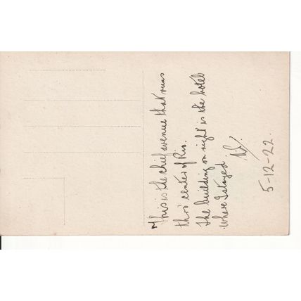 Antique Brazil Postcard 1922 - Rio De Janeiro - Avenida Rio Branco