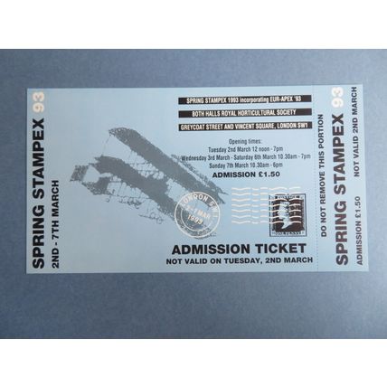 Spring Stampex 1993 Admission Ticket Postcard #1