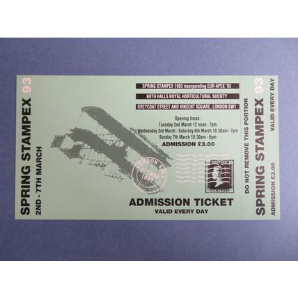 Spring Stampex 1993 Admission Ticket Postcard #2