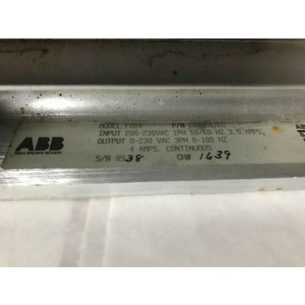 ABB F00432A00,101952 G01-0 ,ABB F004 AC MOTOR SPEED CONTROLLER,E24-88,EU