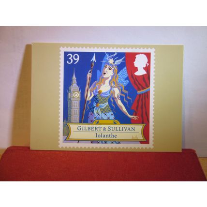G & S OPERA , 39p stamp issued July, 1992 by Post Office/Royal Mail postcard =