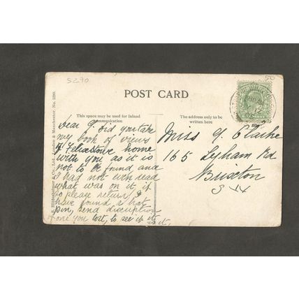 Genealogy Postcard Miss G Clarke 165 Lyham Road Brixton London 1905