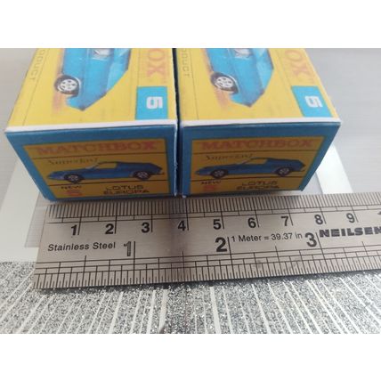 Matchbox - No5 Lotus Europa (Blue) - Replica / Repro Box