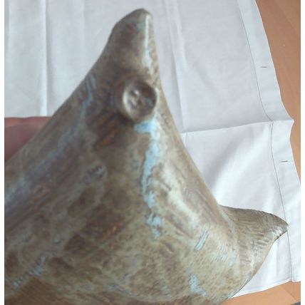 Vintage Square Pottery Vase