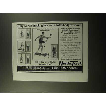 1992 NordicTrack Exercise Machine Ad - gives you a total-body workout