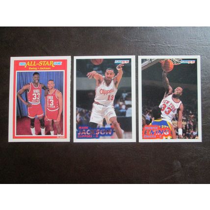 Three (3) Ewing - Jackson Basketball Cards (See Pictures and Description Below)
