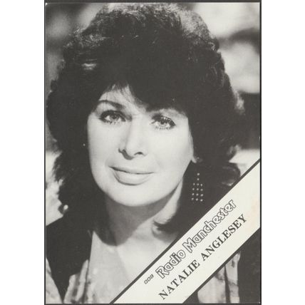 Natalie Anglesey, BBC Radio Manchester, c.1980s - Publicity Card